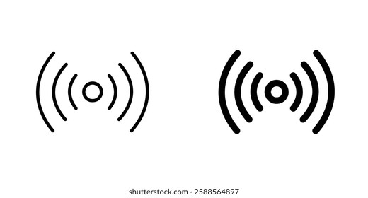 Sensor vectors icons set in filled and strokes on white background