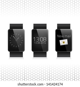 Sensor watch set in vector