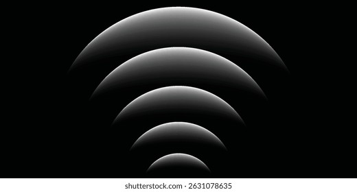 ondas do sensor definir ícone na grade transparente, ondulação cor branca, efeito de luz de onda de som, radar e sonar tecnologia digital, ilustração vetorial