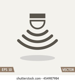 Sensor Waves Signal Icon For Websites And Packing Design. Vector Illustration.