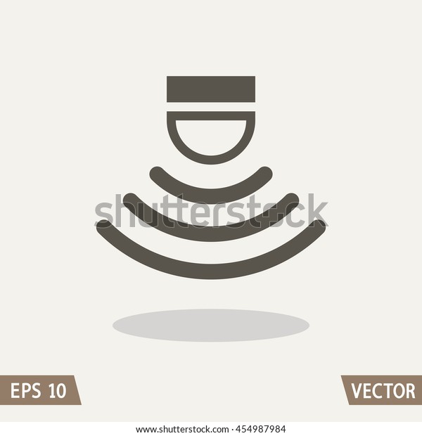 Sensor waves signal icon for websites and
packing design. Vector
illustration.