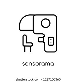 Sensorama icon. Trendy modern flat linear vector Sensorama icon on white background from thin line Artificial Intelligence, Future Technology collection, editable outline stroke vector illustration