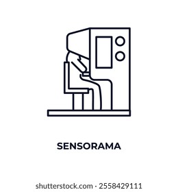 sensorama outline icon. Linear vector from ai and tech concept. Thin line sensorama icon isolated on white background