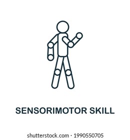 Sensorimotor Skill line icon. Creative outline design from artificial intelligence icons collection. Thin sensorimotor skill icon for infographics and banner