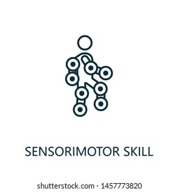 Sensorimotor Skill thin line icon. Creative simple design from artificial intelligence icons collection. Outline sensorimotor skill icon for web design and mobile apps usage.