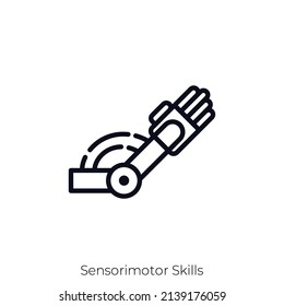 Sensorimotor Skills icon. Outline style icon design isolated on white background