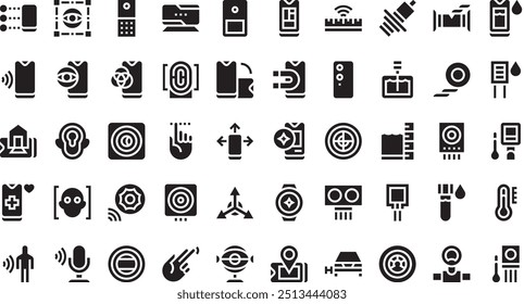 Sensorization of things icons High-Quality Vector Icons Collection with Editable Stroke. Ideal for Professional and Creative Projects.