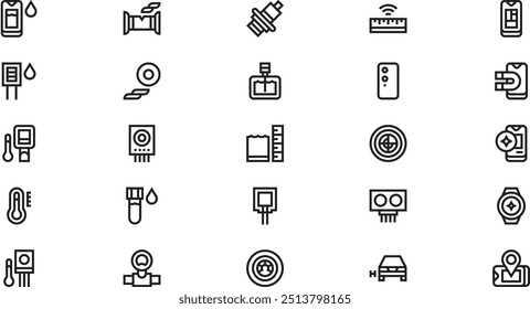 Sensorization of things icons High-Quality Vector Icons Collection with Editable Stroke. Ideal for Professional and Creative Projects.