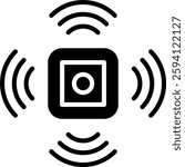 Sensors Icon for Smart IoT Technology and Data Collection. Glyph icon