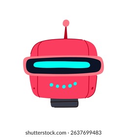sensors robot head cartoon. vision intelligence, neural algorithms, machine learning sensors robot head sign. isolated symbol vector illustration