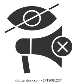 Ilustração do vetor de ícone de glifos de sensibilidade