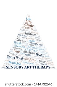 Sensory Art Therapy word cloud. Wordcloud made with text only.