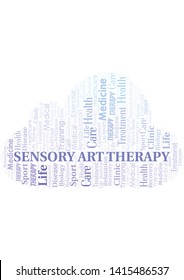 Sensory Art Therapy word cloud. Wordcloud made with text only.