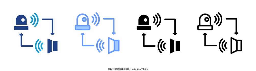 Sensory Feedback icon set multiple style collection