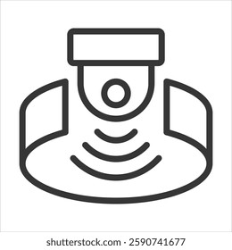 Sensory Immersion Outline Icon Vector Illustration