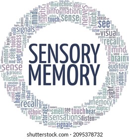 Sensory Memory conceptual vector illustration word cloud isolated on white background.