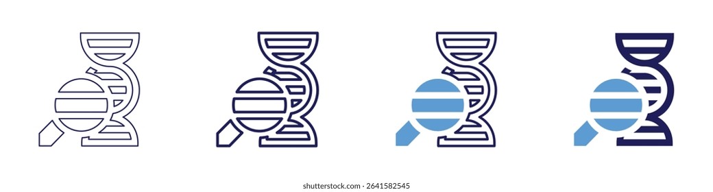 Sensory neuron icon in 4 different styles. Thin Line, Line, Bold Line, Duotone. Duotone style. Editable stroke.