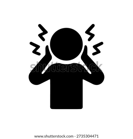 Sensory Overload Stress Icon Isolated On White Background 
