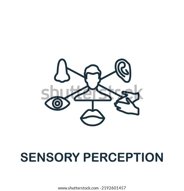 Sensory Perception icon. Line\
simple Personality icon for templates, web design and\
infographics