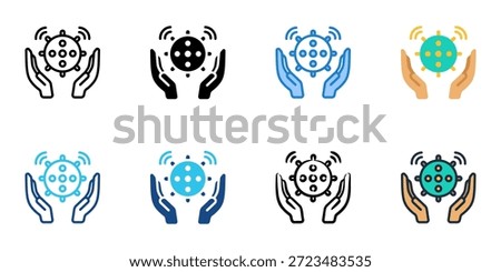 Sensory play icons set multiple style collection. Editable stroke 
