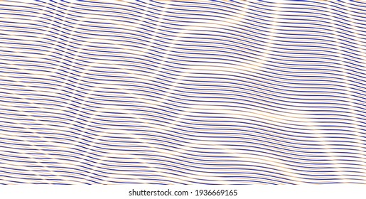 Sensual abstract striped diagonal gradient background with linear moire optical illusion. Calm beauty backdrop saver for Web design, mobile apps, cover book, package.