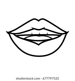 sensual lips icon