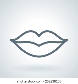 Sensual Lips Line Icon