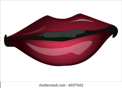 Sensual mouth
Isolated over background and groups, vector illustration