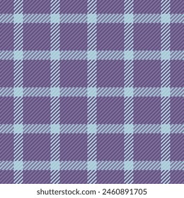 Sensual textile plaid seamless, periodic tartan texture background. Striped vector pattern check fabric in pastel and violet color.