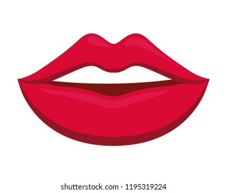 Sensuality Female Lips Icon Stock Vector (Royalty Free) 1195319224 ...