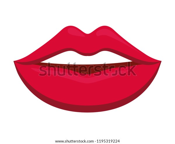 Sensuality Female Lips Icon Stock Vector Royalty Free 1195319224