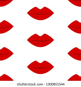 Sensuality female lips seamless pattern. Vector