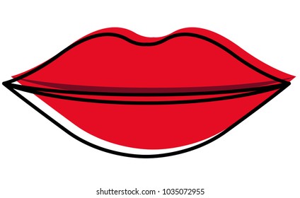 sensuality lips isolated icon