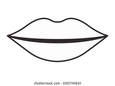 sensuality lips isolated icon