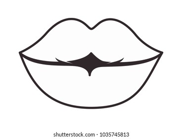 sensuality lips isolated icon