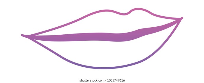 sensuality lips isolated icon