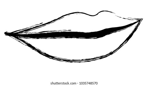 sensuality lips isolated icon
