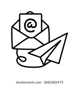 Enviado por correo electrónico Doodle icono EPS 10 Archivo