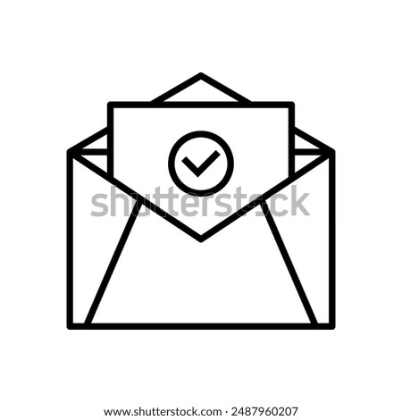 Sent email icon illustrated in vector