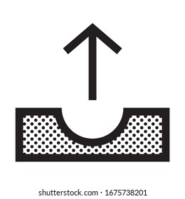 Sent Email Inbox. Icon Filled with Dots.