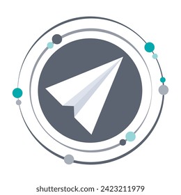 Sent email paper airplane vector illustration graphic icon symbol