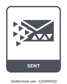 sent icon vector on white background, sent trendy filled icons from Geometric figure collection, sent simple element illustration