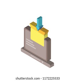 Sent isometric left top view 3D icon
