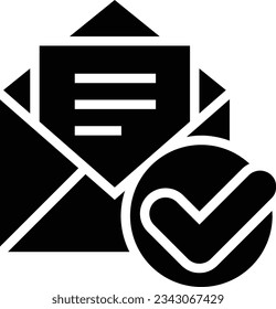 Icono de glifo de correo enviado - Icono único, vector