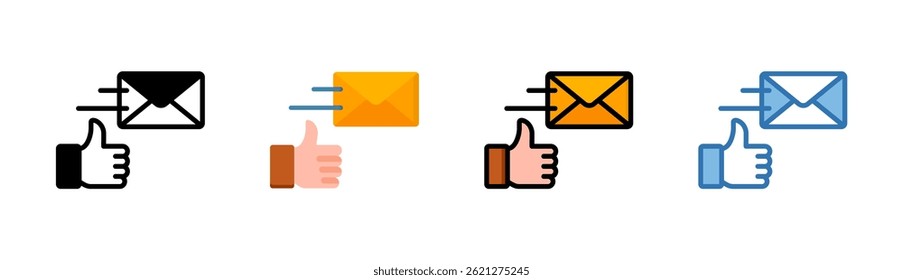 Elemento de icono de correo enviado para diseño