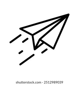 sent message icon line vector design in trendy style