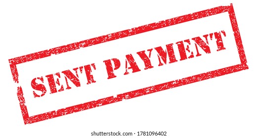 Sent Payment Stamp. Financial Transactions Symbol - Vector