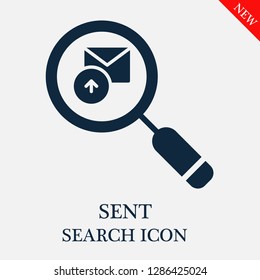 Sent search icon. Editable Sent search icon for web or mobile.