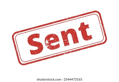 Sent stamp red ink vector format scalable