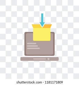 Sent vector icon isolated on transparent background, Sent logo concept
